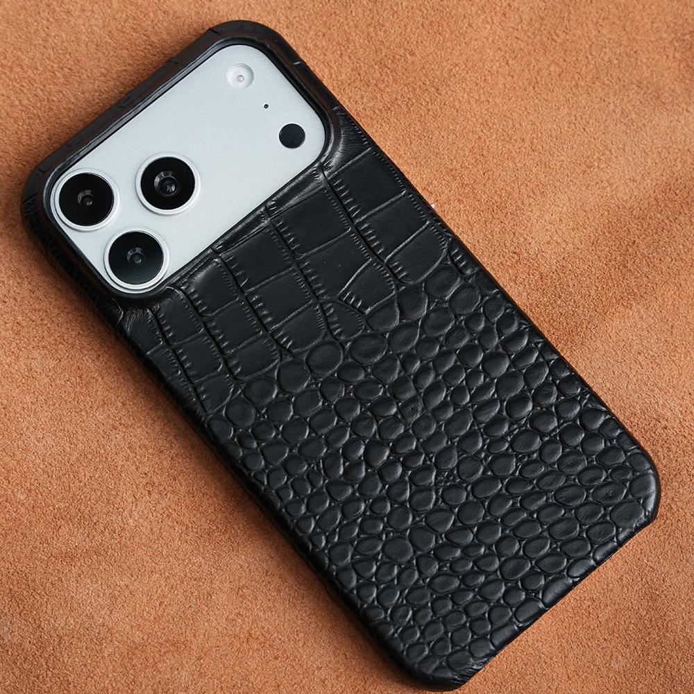 Роскошный Чехол из Натуральной Коровьей Кожи для Телефона iPhone 17 15 16 18 Pro Max Air 17Pro для Magsafe Магнитный Защитный Задний Чехол