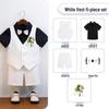 Boy's British Summer Tuxedo Vest Set for Events