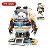 MOC Space Panda Astronaut Figures Building Blocks Half Mecha Astronaut Assembly Model Toys Ornaments Gift for Boys No Box