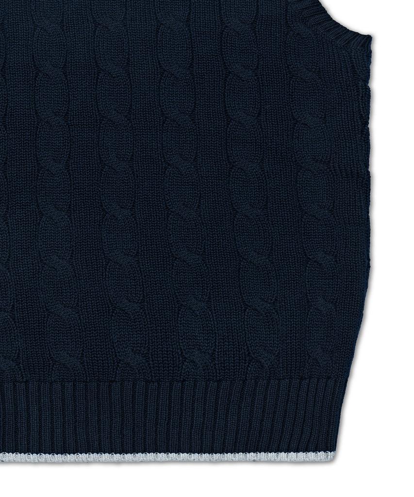 POLO RALPH LAUREN Cable Knit Cotton Sweater Vest - Multicolor