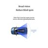 Universal Anti-Glare Wide-Angle Convex Rearview Mirror Car Interior Easy Clip-On 285mm HD Panoramic Anti-Fog Safety Accessory