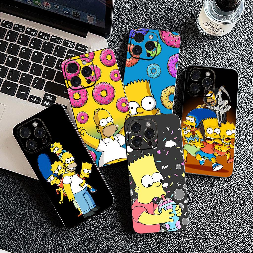 Soft Cover for Apple iPhone 17 Pro XS Max Air 6 7 8 Plus 5 + SE 2022 SE2 16E Casing Phone Case Barts Cartoon S-Simpsons