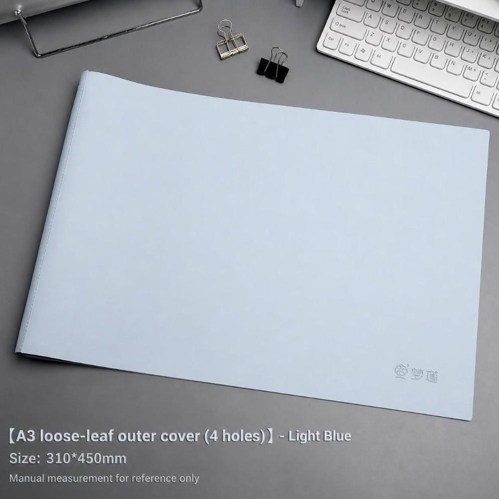 Soft PU Leather Binder Notebook Large Size Loose Leaf Journal Students Notes Book Students