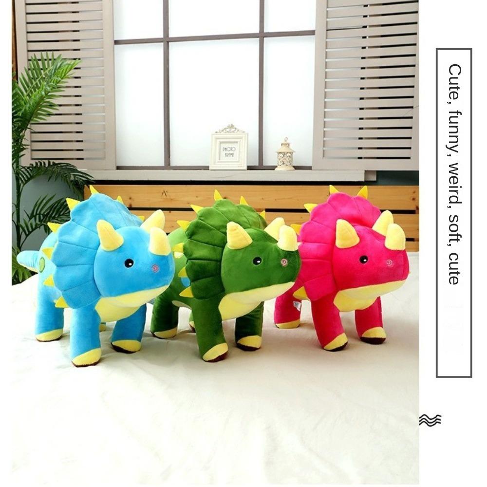Cute Dinosaur Plush Toys Big Kids Dinosaurs Toy Creative Triceratops Plush Toy for Kids Girls Boys
