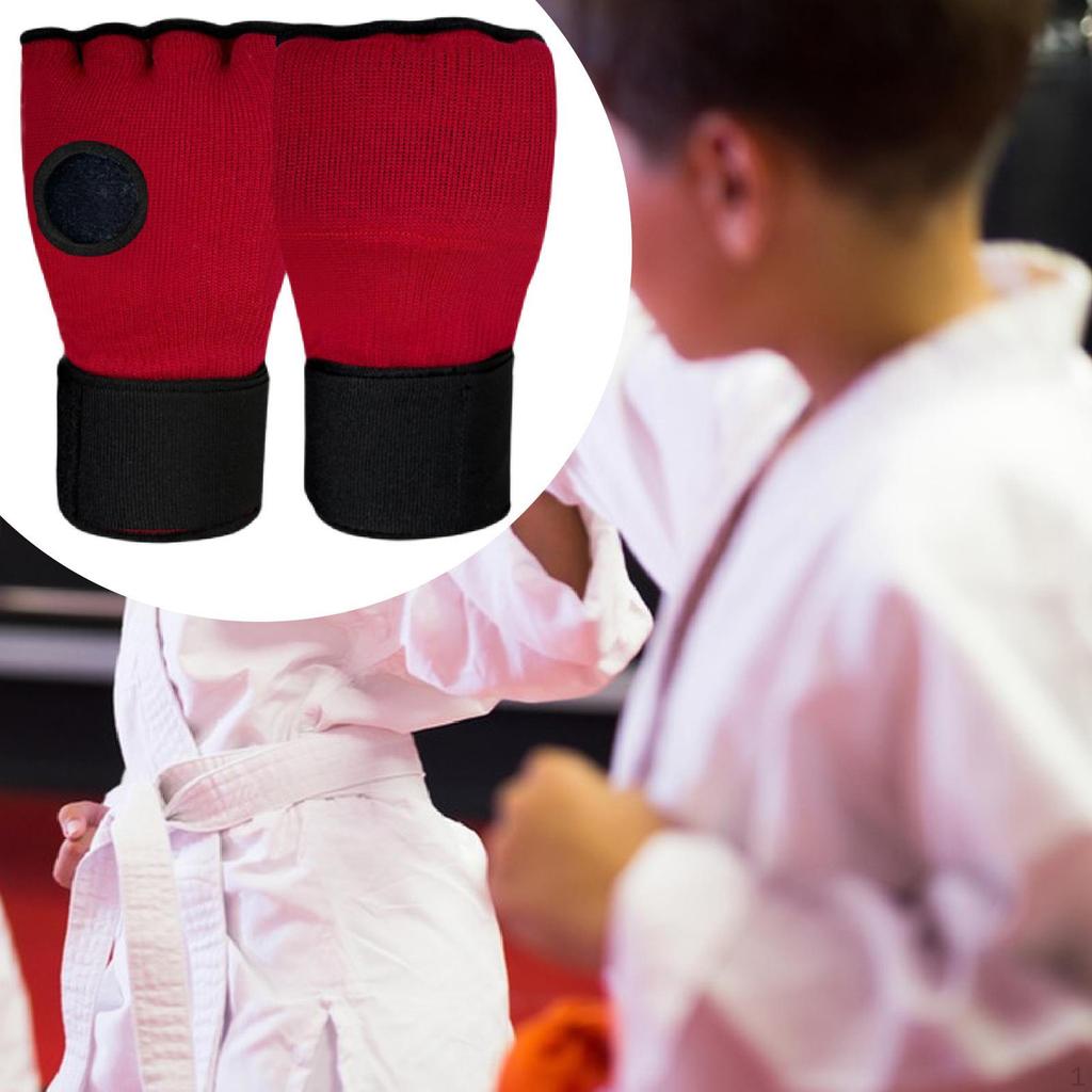 Боксерские внутренние перчатки, бинты для рук, быстрое бинтование, дышащие, для тренировки ударов по половине пальцев