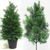 Wholesale Artificial Pine Branch Plants Christmas Wreath DIY Accessories Green Plastic Branch Hotel New Year Home House Decor