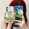Милый Чехол-Лягушка для Телефона Samsung Galaxy S25 S24 S23 S22 S21Plus FE Ultra Мягкий ТПУ Прозрачный Ударопрочный Чехол