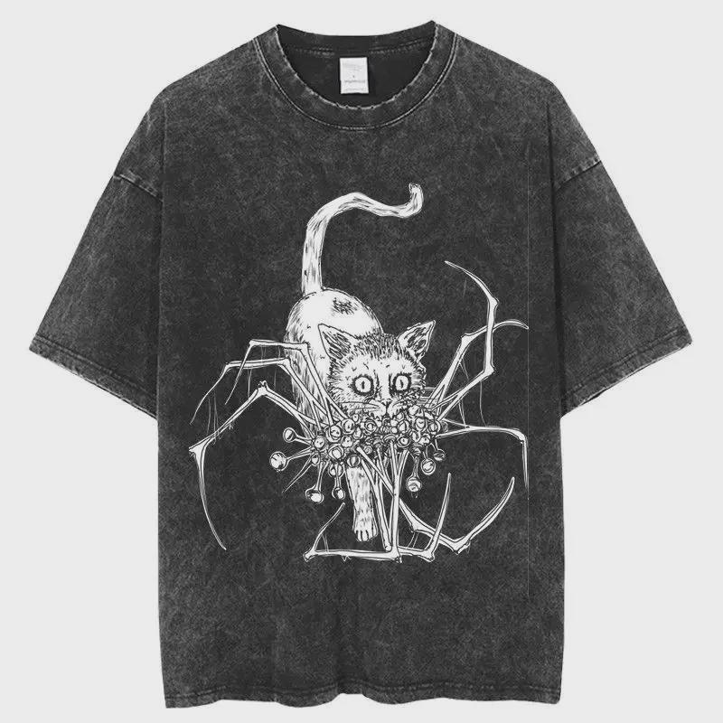 Мужская ретро-стираемая футболка Tomie Junji Ito Demon Slayer