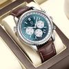 QINGXIYA High Quality Luxury Men Watch Military Waterproof Luminous Chronograph Date Man Wristwatch Leather Quartz Men's Watches