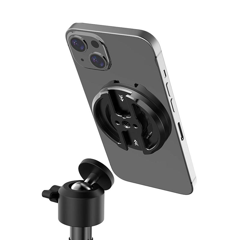 Алюминиевый магнитный держатель для телефона на 360° с 1/4 холодным башмаком для фиксации фотографий для iPhone 15 14 13 12 Pro Max Magsafe Xiaomi
