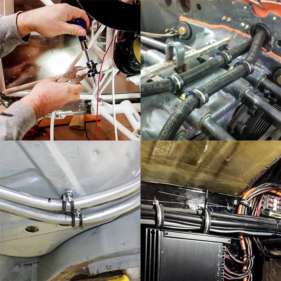 Универсальный 40 шт. 1 дюйм Нержавеющая сталь Кабельный зажим Резиновый амортизированный Изолированный зажим Металлический зажим Держатель трубы для установки трубы или провода