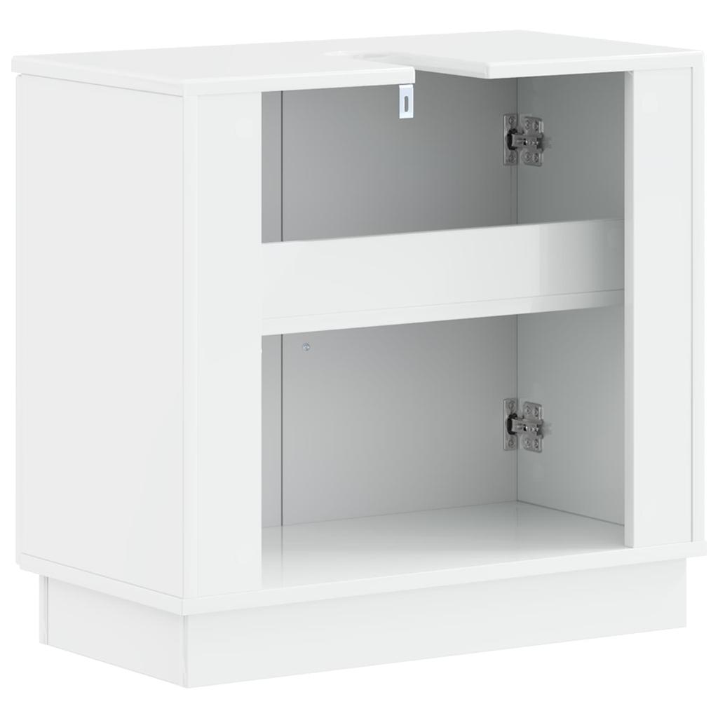 Washbasin Cabinet HOORN High Gloss White 59.5 x 31.5 x 56 cm