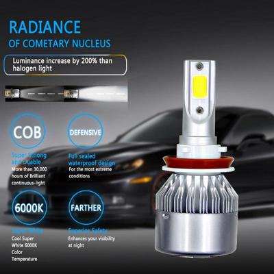 2x H7 LED H11 H4 Hi/Lo H1 H3 H8 HB1 HB3 HB4 HB5 PS24W HIR2 H13 H16 H27 9005 Лампы для автомобильных фар 3000K 4300K 6000K 8000K COB C6