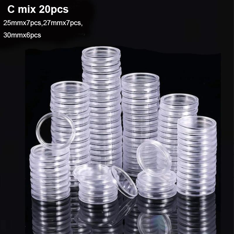 10/100p 21-46 мм прозрачный пластиковый держатель COINN, коробка для сбора COINN, чехол для капсул хранения COINN, защитные коробки, контейнер