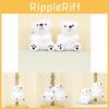 Soft Short Plush Polar Bear Keychain Fluffy Stuffed Animal Toy For Bags And Keys