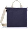 Cotton Shoulder Tote Bag NA Square 2way Tenjiku B 1413 Navy [Rootote] Women's
