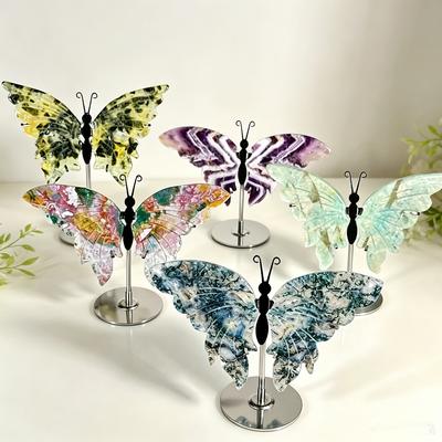 1pcs Natural Crystal Butterfly Wings For Home Decoration Christmas Holiday Gift Romantic Gift Office And Home Decoration