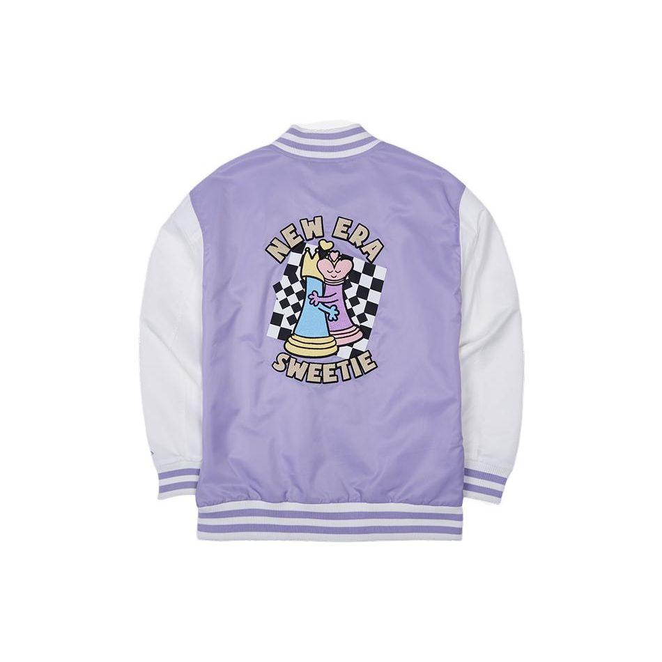 New Era Logo Letter Print Color Block V-Neck Baseball Jersey Unisex jersey 13558549