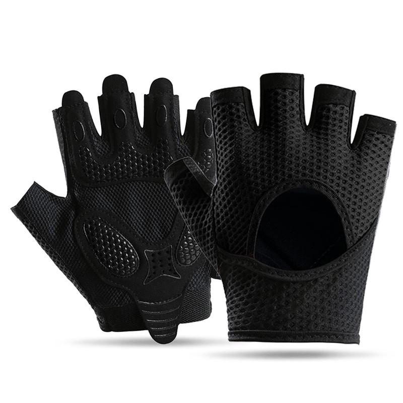Unisex Half-Finger Gym Gloves Weightlifting Pull-Up Bar Cycling Outdoor Sports Anti-Slip Sweat-Resistant Lightweight