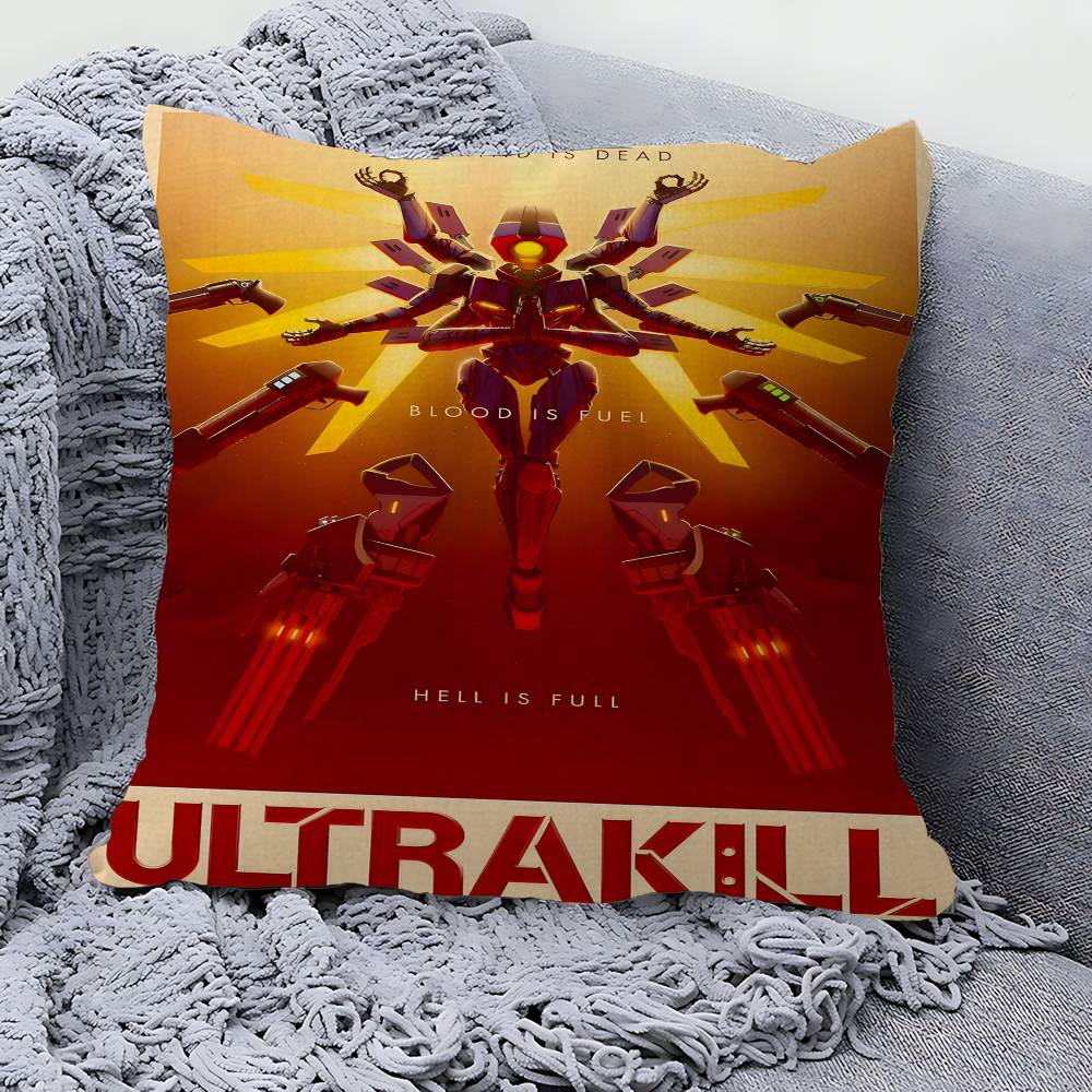 Подушка ULTRAKILL Подушка Аниме Подушка для изголовья дивана Подушка-чехол Чехол для подушки x см Мода