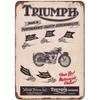 Винтажная металлическая жестяная табличка Мотоцикл Triumph Norton Ретро Железный настенный постер для бара, кафе, гаража, домашнего декора Металлическая табличка
