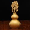 Money Tree Gourd Turns Around and Around Baifu Decorations, Home Fortune Tree Lucky Ornaments, Metal Handicrafts