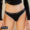 3Pcs/set Trendy Letter Cotton Thongs Women Panties Low-Rise G-string Underpants Colorful T-Back Underwear Ladies Bikini