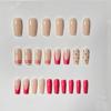 Nail Patch For Wearing Nail Short European Square Wearable Nail Patch Pink Barbie French Broken Diamond Nail Patch