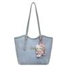 New Popular Large-Capacity Simple And Cute Cartoon Women'S Bag Pendant Textured Tote Bag Commuter Shoulder Women'S Bag