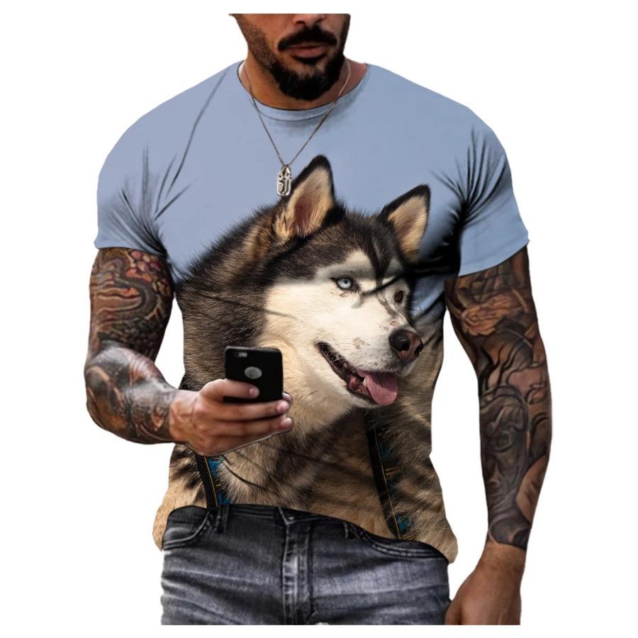 3D Casual Dog Print T Shirt Men Women Summer Animal Tee Man O Neck Short Sleeve Loose Tops Breathable Couples T Shirts