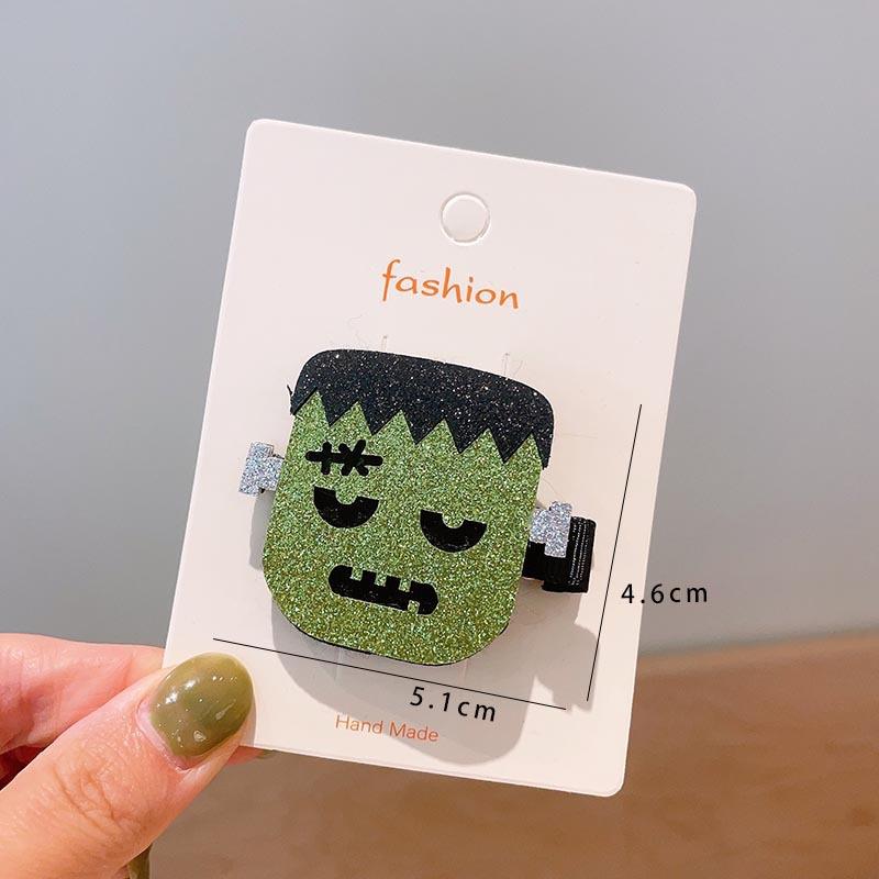 Хэллоуин Детские аксессуары для волос, Тыква Привидение, Забавные заколки для волос ручной работы, Черный бант с летучей мышью, Заколки для волос для вечеринки для девочек