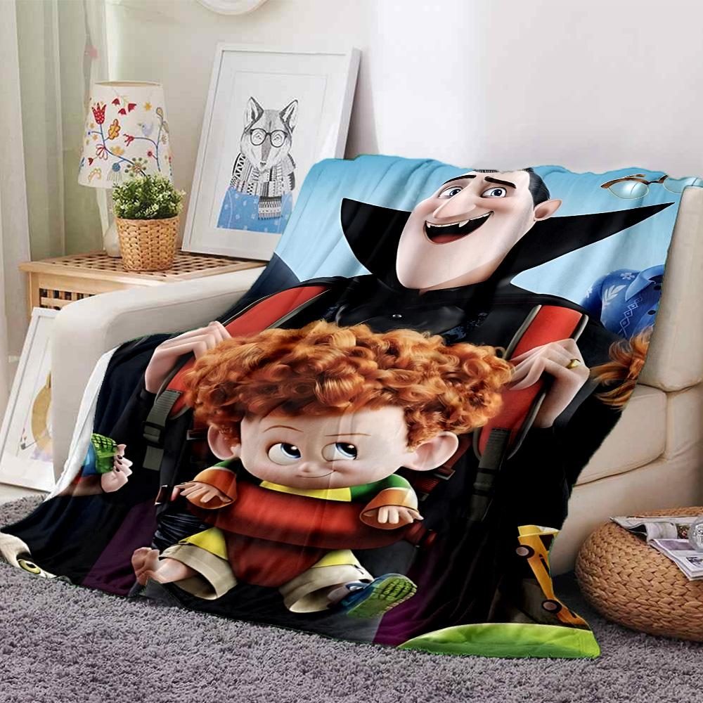 1pc Vampire Family Adventure flannel Blanket for Super Soft Cute Comfort Blanket for Travel Bedding Couch Sofa Blanket Y73032
