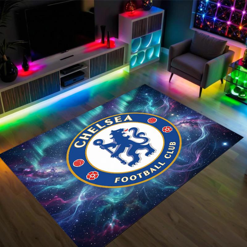 Дизайн Chelsea FC Хрустальный Велюровый Ковер Уютный Не?Нескользящий ковер с принтом для спальни, гостиной, прихожей