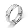 6mm Vintage Laser Great Wall Pattern Stainless Steel Rings for Men Womem Titanium Steel Couple Ring Wedding Jewelry Party Gift