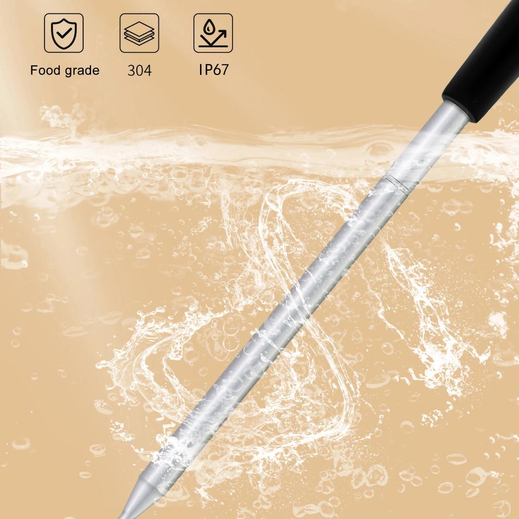 Беспроводной Bluetooth-термометр для барбекю с зондом для кухни и барбекю - точное измерение температуры продуктов питания и мяса