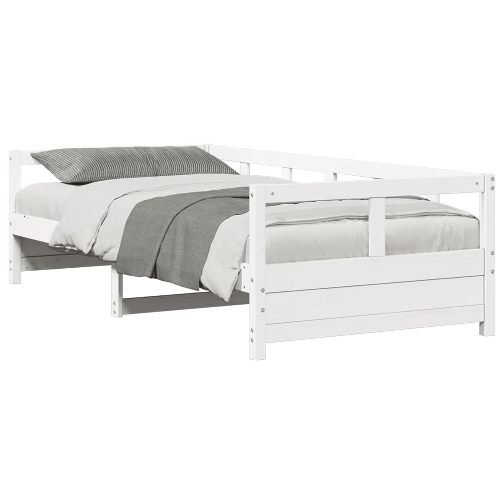 Daybed without Mattress White 80 x 200 cm Solid Pine Wood