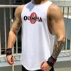 Новая мужская одежда для тренировок, хлопковый жилет для фитнеса, бега, майка без рукавов, спортивные модные майки для бодибилдинга