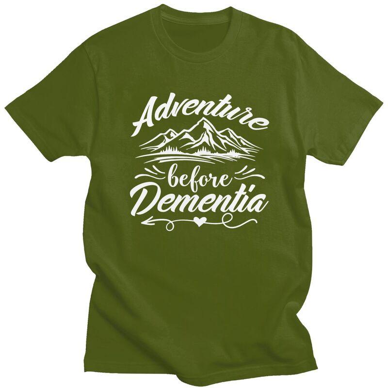 Мужская футболка 'Custom Adventure Before Dementia' с короткими рукавами, футболка для кемпинга в горах, свободный крой, 100% хлопок, подарок