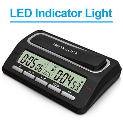 Цифровые шахматные часы, таймер для шахматной игры со светодиодным индикатором, 39 предустановленных систем времени для международного