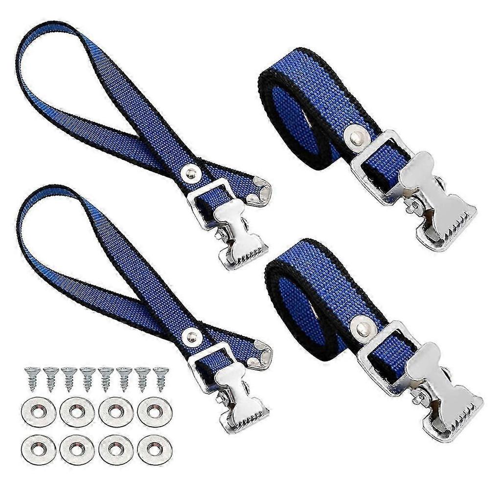 Adjustable foot band straps for drywall stilts