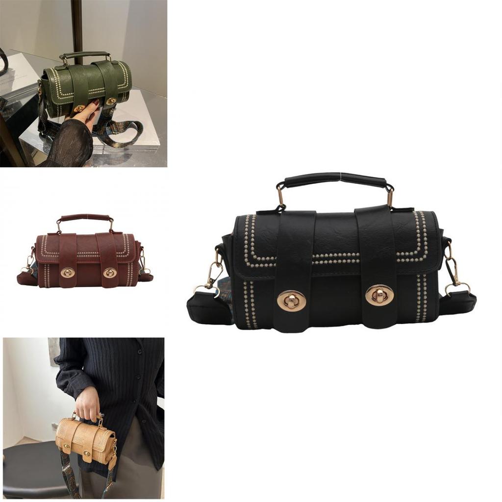 Маленькая прямоугольная сумка из полиуретана для женщин с застежкой-замком и карманом для смартфона для повседневного использования