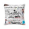Custom Greys Anatomy Cartoon Collage Nordic Pillow Cover Decoration Car Cushion