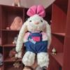Модное плюшевое платье принцессы с брелоком в виде кролика с длинными ушами, милая мультяшная плюшевая игрушка-кролик 8 дюймов, кукла для игрового автомата