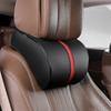 For Car Headrest Lumbar Support Space Memory Foam Leather Car Neck Pillow Lumbar Support Four Seasons Universal