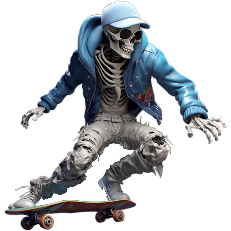 Cool Skeleton Figurines New Cute Funny Unique Skull Mini Statue Halloween Doll Resin Crafts Ornament Collectibles Home Garden Office Desk Decorations