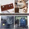 Leather Coin Holder Keychain Double Side Coin Display Case Medallion Sobriety Coin Recovery Chip Airtag Challenge Coin