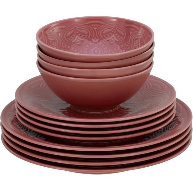 Набор столовой посуды CreaTable Orient Mandala rot, 12шт (21629)