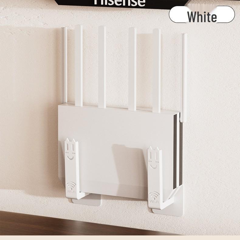 Wall-Mounted WiFi Router & Modem Shelf with Heat Dissipation, Punch-Free Installation