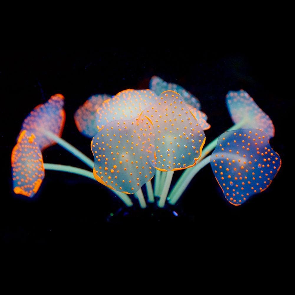 11 Leaf Silicone Artificial Aquatic Plant Fishbowl Ornaments Shape Realistic Colorful Aquarium Underwater Decoration Supplies