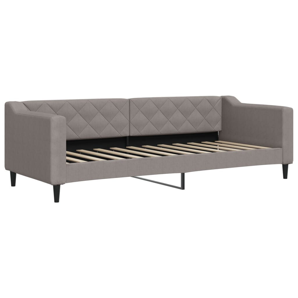 Pull Out Daybed Taupe 80 x 200 cm Fabric